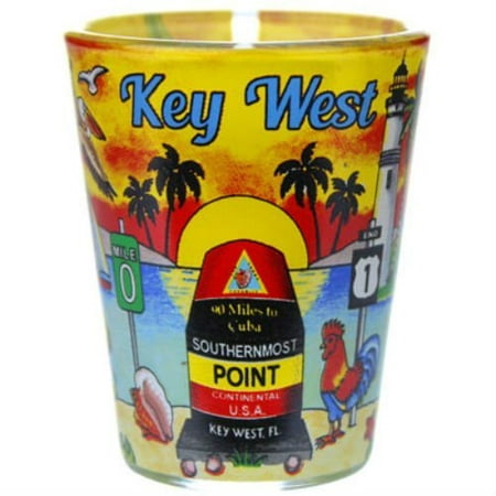 Key West Florida Sunset Shot Glass agc