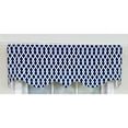 thumbnail image 3 of RLF Home 100% Cotton Jewel Regal  Fully lined Windows Rod Pocket Valance 50" x 17"  Navy, 3 of 6