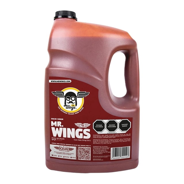 Salsa para alitas y botanas Mr Wings Sabor Mr. Wings 3.8 Kg