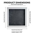 thumbnail image 4 of 20x20 Shadow Box Frame White Wood | With a 3/4" Usable Display Depth | Includes a Dark Grey Real, 4 of 6