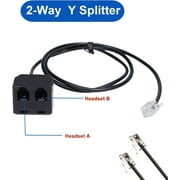 Telephone Training Adapter Y Splitter for RJ9 Headset or Handset Phone Splitter Compatible with Cisco, Yealink, Avaya, Plantronics, Polycom, ShoreTel, NEC, Aastra, Nortel, Mitel and Other IP Phones