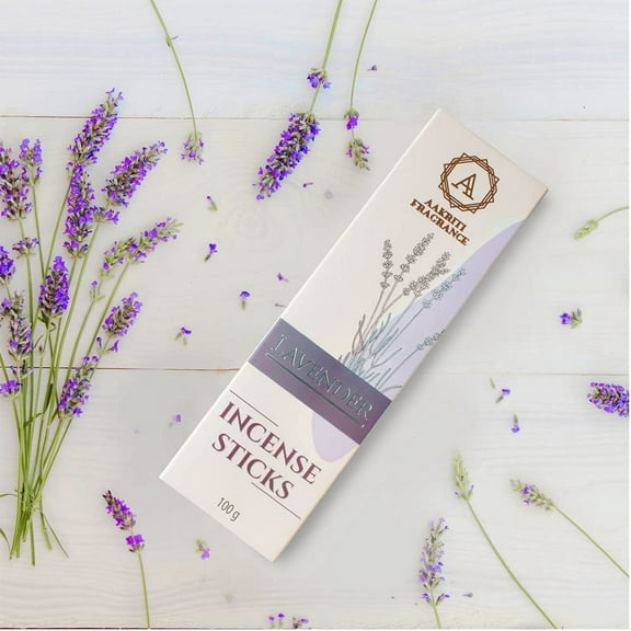 Aakriti 100 Gram Pack Natural Premium Aroma Organic Hand Rolled Masala Incense Sticks (Lavender)