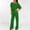 19-Green, variant on Jumpsuit for Women 2023 Womens Romper Shorts Long Sleeve One Shoulder Overall Band Collar Solid Onesie Strappy One Piece Outfits Casual Long Pants Summer Romper Pull On Ankle Length Trousers