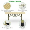 thumbnail image 2 of Xilee Camping Table Portable Folding,Lightweight Roll-Up Table Aluminum Low Portable Picnic Table with Carrying Bag for Outdoor, Beach, Picnic, Backyards, BBQ and Party, 47.2''D x 21.6''W x 19.5''H, 2 of 7