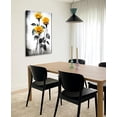 thumbnail image 4 of Flower Canvas Art Flower Picture Bathroom Wall Decor Fraemd Floral Painting Vintage Artwork for Living Room Office Home Decoration Gallery Wrapped Ready to Hang(Flower-3,12.00"x18.00"), 4 of 6