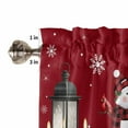 thumbnail image 5 of Christmas Tree Truck Kitchen Curtains and Valances Set, Winter Candle Snowflakes Red Rod Pocket Window Valance 18 Inch Window Curtain Panels for Living Room Bedroom Laundry, 27.5x36in, 3 Pieces, 5 of 7