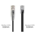 thumbnail image 2 of Monoprice SlimRun - Câble de Raccordement - RJ-45 (M) à RJ-45 (M) - 10 ft - 0.1 in - UTP - CAT 6 - booted, snagless, stranded - black, 2 of 5