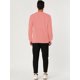 thumbnail image 5 of Sudadera de cuello redondo de color sólido de manga larga de ajuste regular básico informal para hombre Rosa claro M, 5 of 6