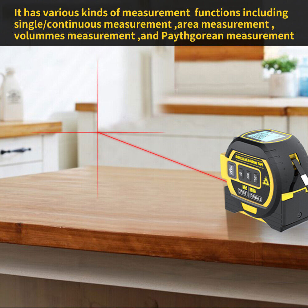 3In1 Laser Tape Measure Laser Rangefinder Digital Tape Range Finder Measure Tool