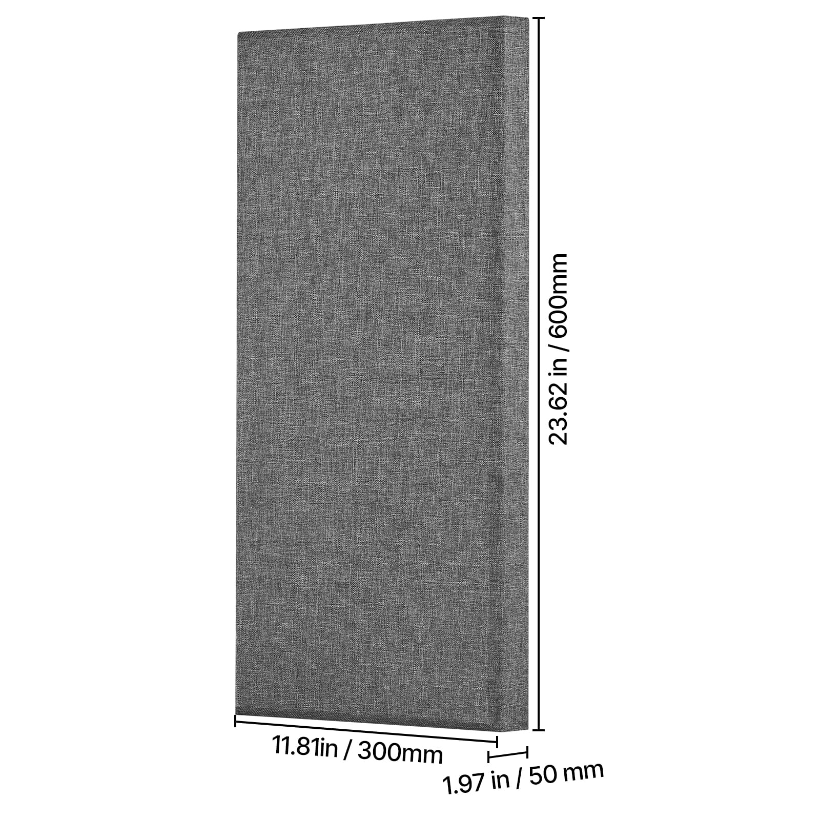 KFFKFF Quartet of Acoustic Panels, 2-inch Depth 23.6 x 11.8 inch Fiberglass Sound Dampening Panels, Stick-on Noise Reduction Wall Boards, Suitable for Studios, Office, Home Cinema, Conference Room