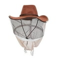 thumbnail image 1 of Accessoire d'Apiculture, Cow-Boy Brun Rouge Chapeau de Protection d'Apiculteur 360 ° Fonctionnalité Polyvalente, 1 of 8