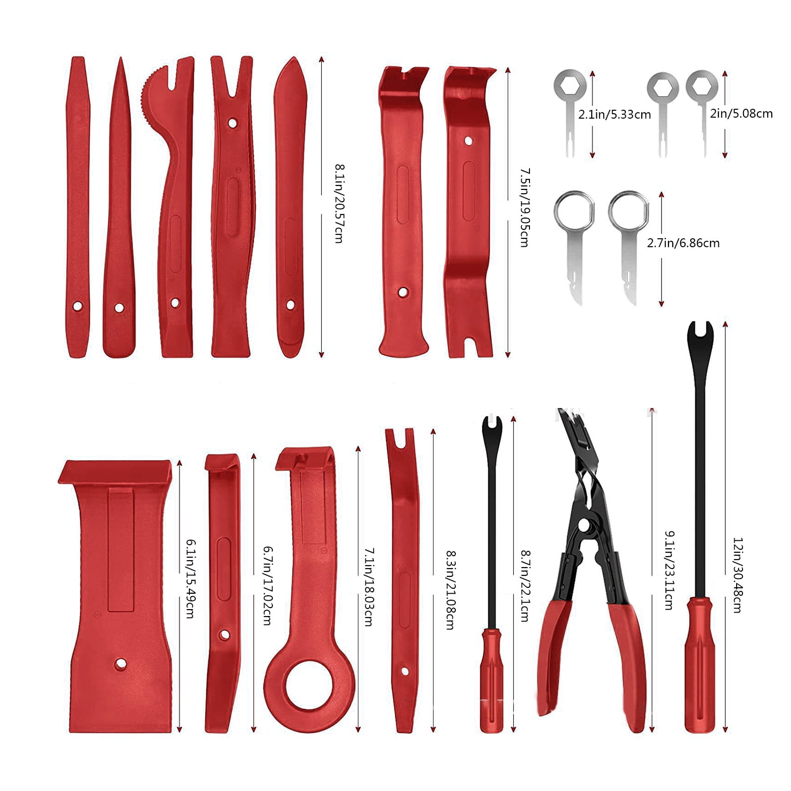 Trim Removal Tool Kit with Storage Bag Auto Clip Pliers Fastener Remover Panel Removal Tool Kit Car Pry Tool Kit Nylon