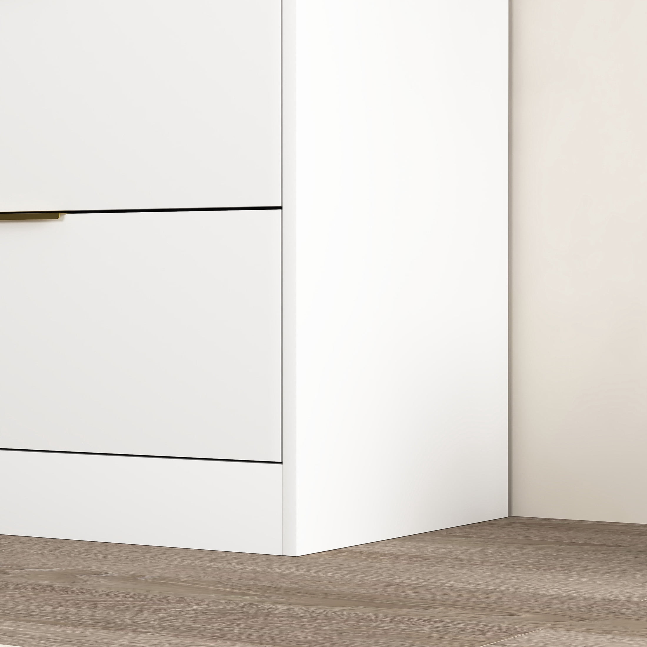 Noble House 6-Drawer Dresser, Wooden Storage Cabinet for Bedroom, Living Room, White
