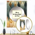 thumbnail image 3 of Designart "Forest Chevron Fantasy" Chevron Mirror Wall Decor - Glam Gray Chevron Hallway Wall Mirror Art - 40" x 30" Inch, 3 of 5