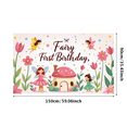 thumbnail image 3 of Cute Fairy Themed Birthday Backdrop Banner with Mushrooms Butterflies and Flowers Party Supplies Photography Props for Birthday Party Decorations Kids Celebrations, 3 of 8
