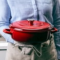 thumbnail image 6 of Merten and Storck German Enameled Iron 1873 Lava Red Braiser, 4QT, 6 of 10