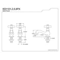thumbnail image 2 of Kingston Brass Ks1101Px Basin Faucet Set - Polished Chrome Finish - Sold In Pairs, 2 of 2