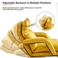 thumbnail image 2 of Clipop Living Room Accent Chair with Ottoman,Adult Linen Armchair 5 Angles Adjustable Back,Yellow, 2 of 11