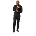 thumbnail image 6 of Slim Fit Double Breasted Men's Tuxedo Peak Lapel 42 Regular Black, 6 of 8