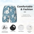 thumbnail image 6 of Picia Lilies Flowers pattern Mens Swim Trunks with Compression Liner Stretch Beach Shorts Quick Dry with Zipper Pockets No-Chafing Board Shorts-3X-Large, 6 of 9