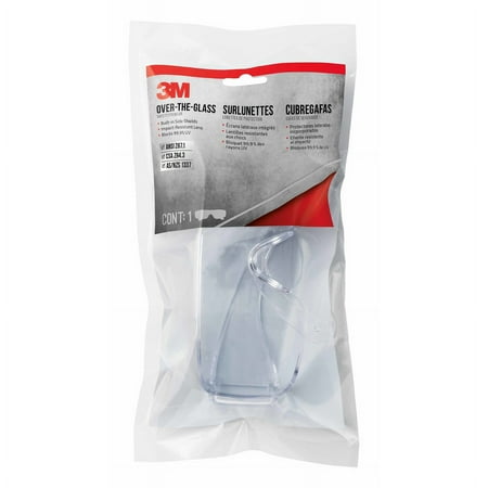 

1 Pc 3M Over-The-Glass Safety Glasses Clear Lens Clear Frame 1 Pc