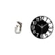 thumbnail image 1 of Estatua moderna abstracta de delfín de cerámica y reloj de pared acrílico. Arte decorativo para oficina, sala de estar, mesa de centro, chimenea, hote, 1 of 8