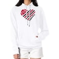 thumbnail image 4 of Women's G-III 4Her by Carl Banks  White Cincinnati Reds Heart Fleece Pullover Hoodie, 4 of 5