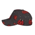thumbnail image 5 of Disketp Red Ladybugs On Dark Background Print Baseball Caps For Outdoor Sports Fashion Casual Outdoor Caps Men Women, 5 of 9