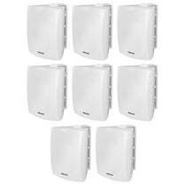 8) Rockville WET-5W 70V 5.25" IPX55 White Commercial Indoor/Outdoor Wall Speakers