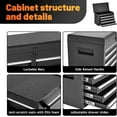 thumbnail image 4 of 5-Drawer Rolling Tool Chest with Detachable Top Box, Lockable Wheels, and Multifunctional Tool Box Organizer for Garage, 4 of 9