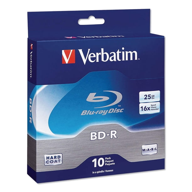 Disco Blu-Ray Verbatim BD-R de 25 GB, 6 unidades, 10 unidades