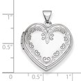 thumbnail image 3 of 14K White Gold Heart Locket, 3 of 3