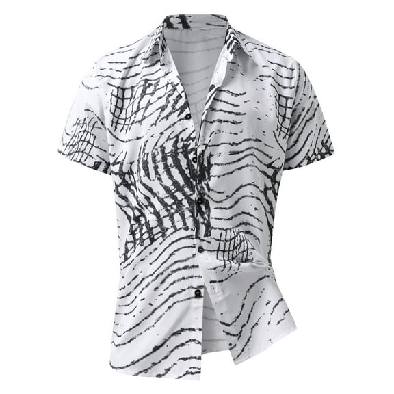 Gubotare Mens Dress Shirt Mens Short Sleeve Dress Shirts Free Solid Casual Button Down Shirts with Pocket,White L