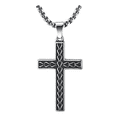 thumbnail image 1 of Collar Dije De Cruz Vintage Acero Inoxidable Para Hombre Xtellar negro, 1 of 4