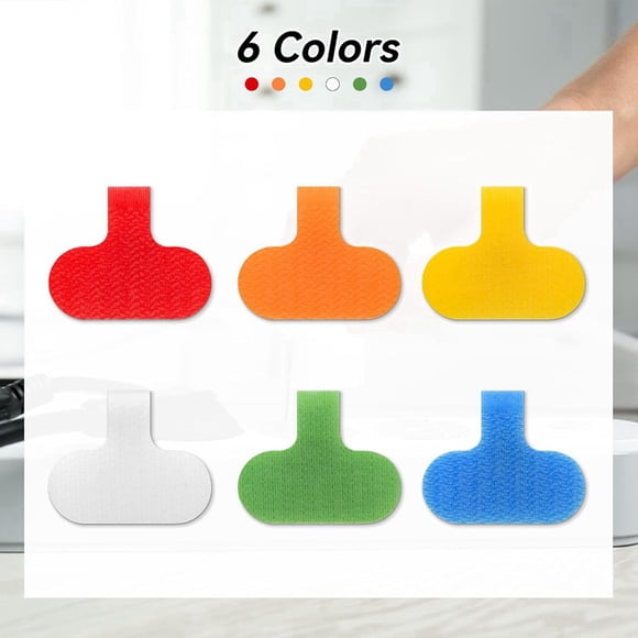 60 PCS Cable Labels Cord Labels Multi-Color Write On Wire Labels Tags