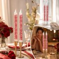 thumbnail image 6 of 10 Inch Red Rose Print Taper Candles, 2 Pcs Long Decorative Candles for Wedding Banquet Table Decor, Vintage Romantic Wax Candles for Dinner Party Home Decor, 6 of 7