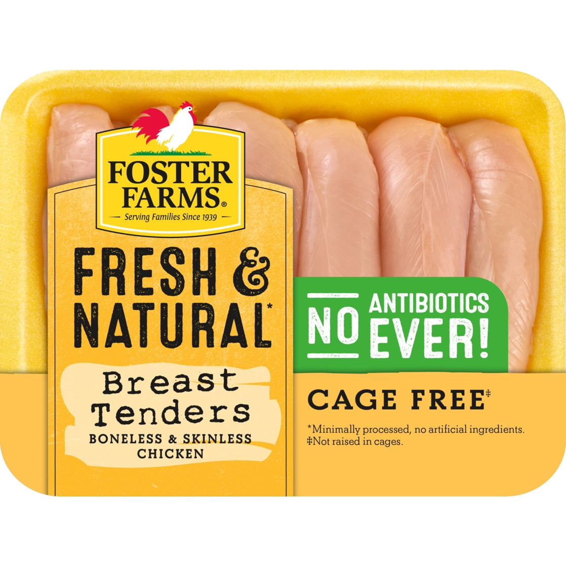 Foster Farms Fresh & Natural Cage Free Breast Tenders, 1.2-1.5 lb