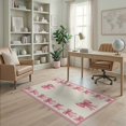 thumbnail image 2 of ODIKA Pink Coquette Round Ribbon Motif Boho Border Center Seamless Non-Slip Chair-Friendly for Home Office, Gaming Room, Under Desk, 2 of 7