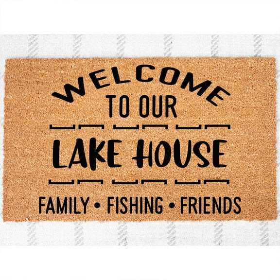 Doormat Welcome To Our Lake House Cabin Decor Welcome Mat s New Hous (18" x 30") #4453
