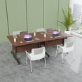 thumbnail image 5 of Conference Table with Wheels Flip Top Mobile Training Table Heavy Duty Spliceable Meeting Table for Office, 5 of 7