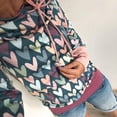 thumbnail image 4 of Palato Women's Plus Size Tops,Women Sexy Crop Floral Stripe Printed Splicing Workout Outwears Long Sleeve V-Neck Hoodies Sweatershirt Casual Fall Blouse Tops, 4 of 8