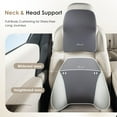 thumbnail image 6 of Florich Car Seat Cushion&Lumbar Support Pillow&Headrest Pillow, Ergonomic Design&Memory Foam, Relieves Neck, Back&Sciatica Pain, Gray, 6 of 9