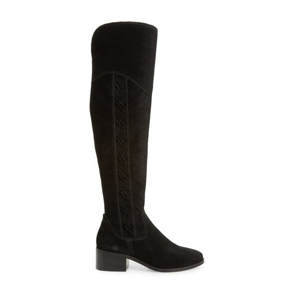 Vince Camuto KREESELL Pointed Toe Suede Round toe Knee High Boot BLACK (7.5)