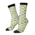 thumbnail image 2 of Uemuo Cute Chubby Frog Pattern Women's Crew Socks, Soft Durable Breathable Moisture-Wicking with Odor Control Cotton socks, 2 of 9