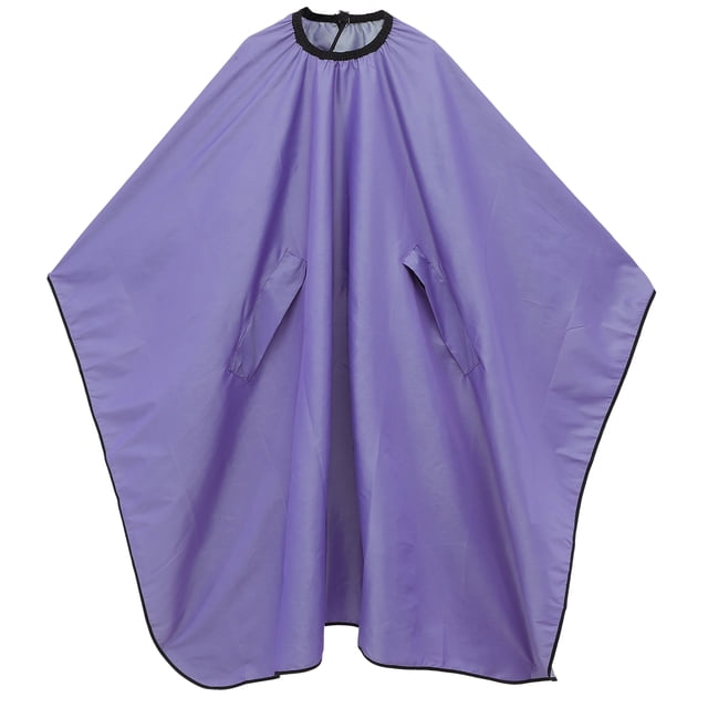 1 Pce Cape de Coiffure Imperméable Robe de Salon de Coiffure Tablier Extensible (Violet)