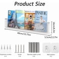 thumbnail image 3 of 2 Pack Porte-Revues en Acrylique Transparent, Étagère Murale de Rangement pour Littérature, Étagère de Présentation pour Chambre, Salon, Couloir et Bureau, 3 of 7