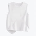 thumbnail image 5 of NIEWTR Girls' Loose Crew Neck Tank Tops Sleeveless Casual Summer Wide Strap Blouse Tees(White,18-24 Months), 5 of 6