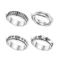 thumbnail image 1 of Anillos de boda y compromiso Qarigey Acero inoxidable 4 unids/set Tamaño 10, 1 of 6