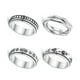 thumbnail image 1 of Anillos de boda y compromiso Qarigey Acero inoxidable 4 unids/set Tamaño 10, 1 of 6