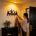 thumbnail image 3 of Wall Mounted Metal Key Holder Rack with 7 Hooks for Organized Home Entryway Storage and Decorative Design, 3 of 5